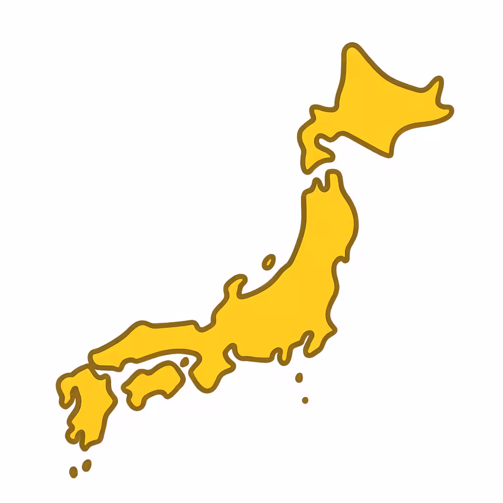 日本地図のイラスト